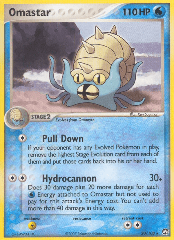 Omastar Pokémon card
