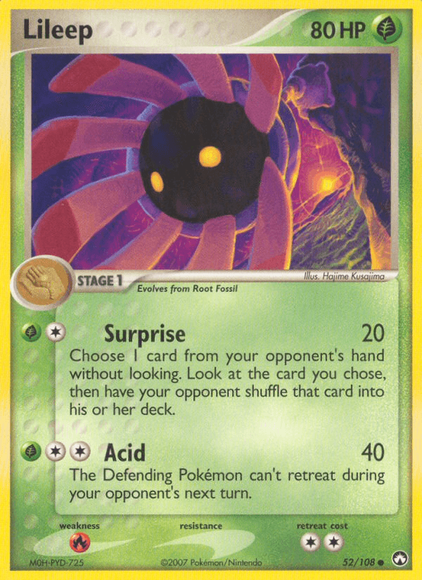 Lileep Pokémon card