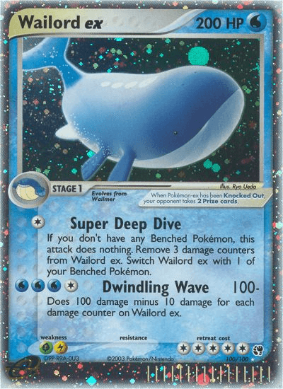 Wailord ex Pokémon card