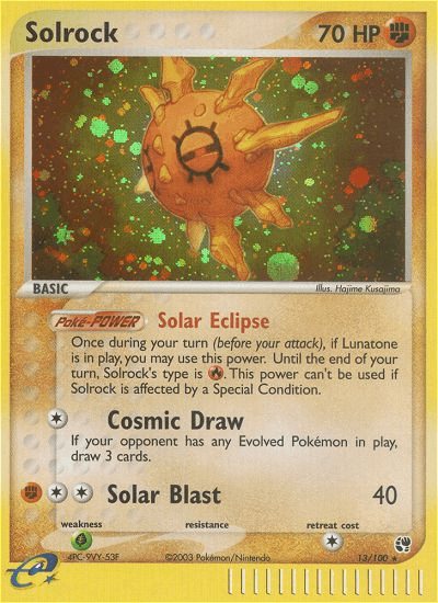 Solrock Pokémon card
