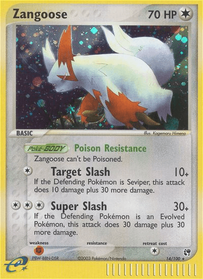 Zangoose Pokémon card
