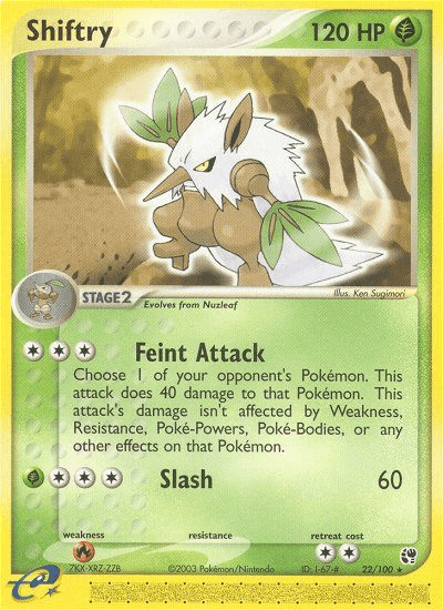 Shiftry Pokémon card