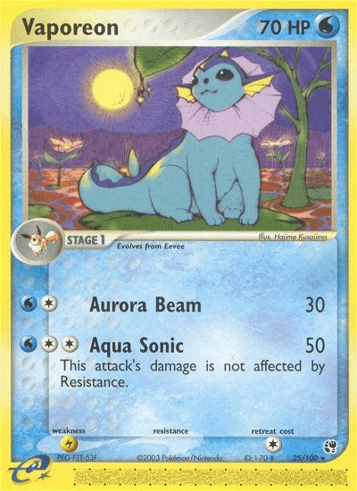 Vaporeon Pokémon card
