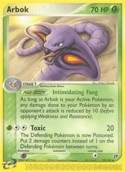 Arbok Pokémon card