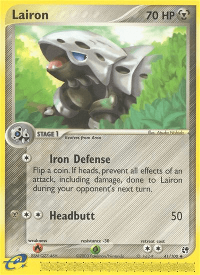 Lairon Pokémon card