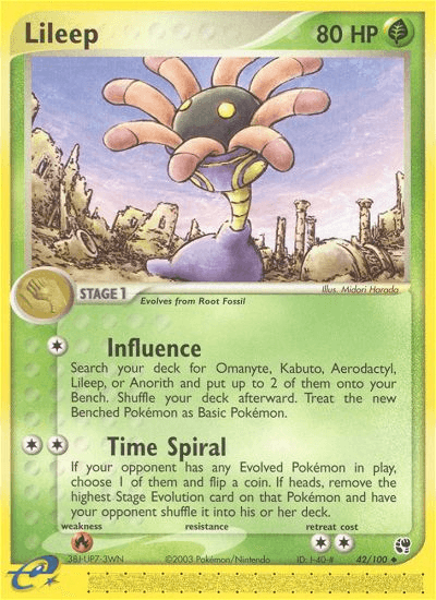 Lileep Pokémon card