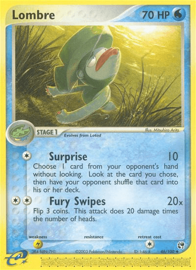 Lombre Pokémon card