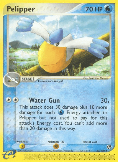 Pelipper Pokémon card