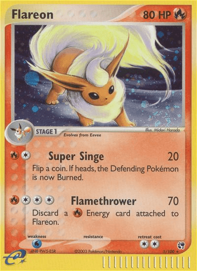 Flareon Pokémon card