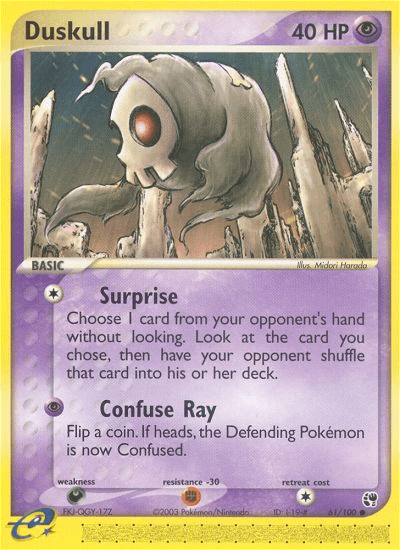 Duskull Pokémon card