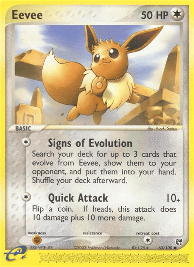 Eevee Pokémon card