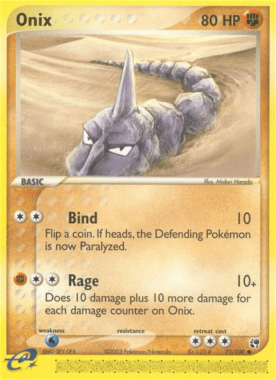 Onix Pokémon card