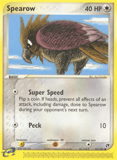 Spearow Pokémon card