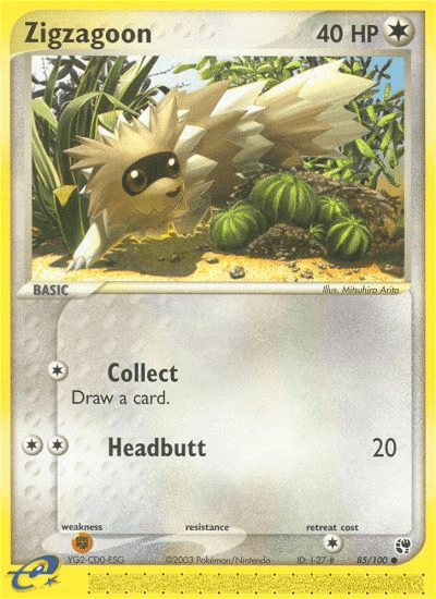 Zigzagoon Pokémon card