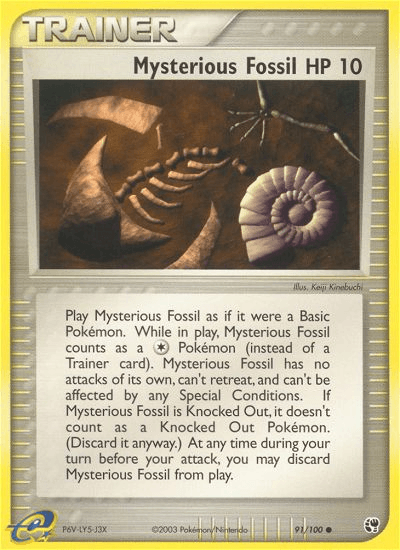 Mysterious Fossil Pokémon card