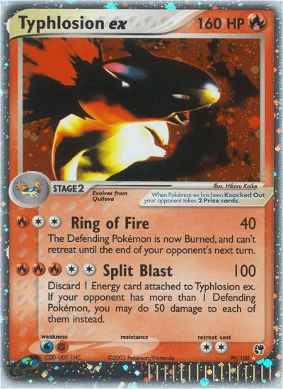 Typhlosion ex Pokémon card