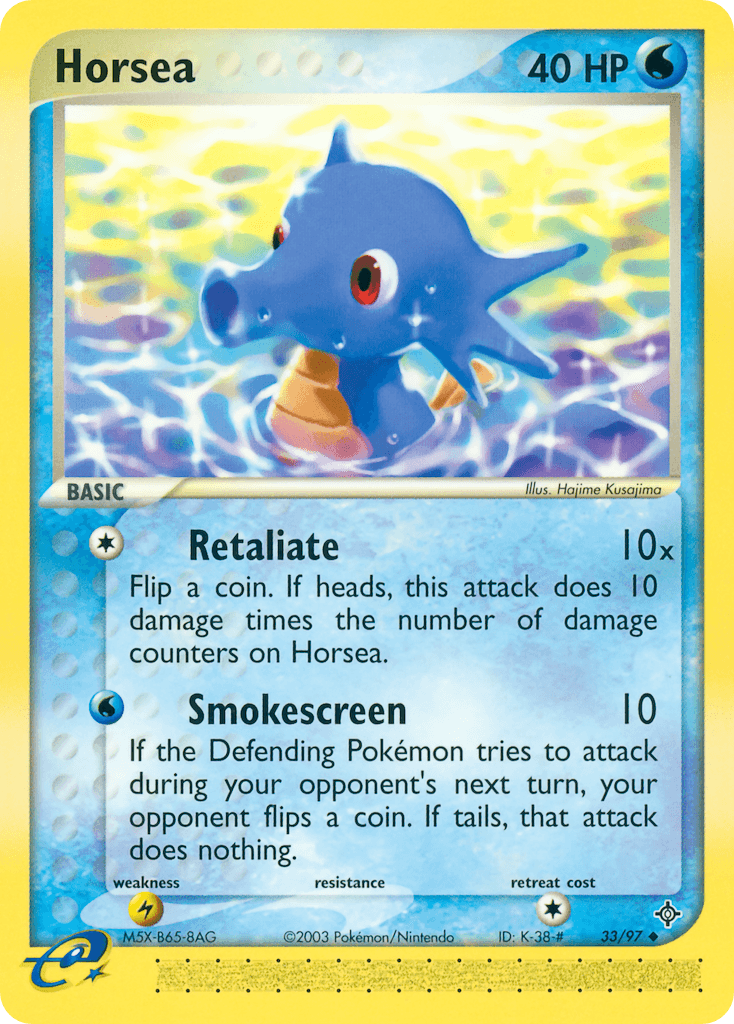 Horsea Pokémon card