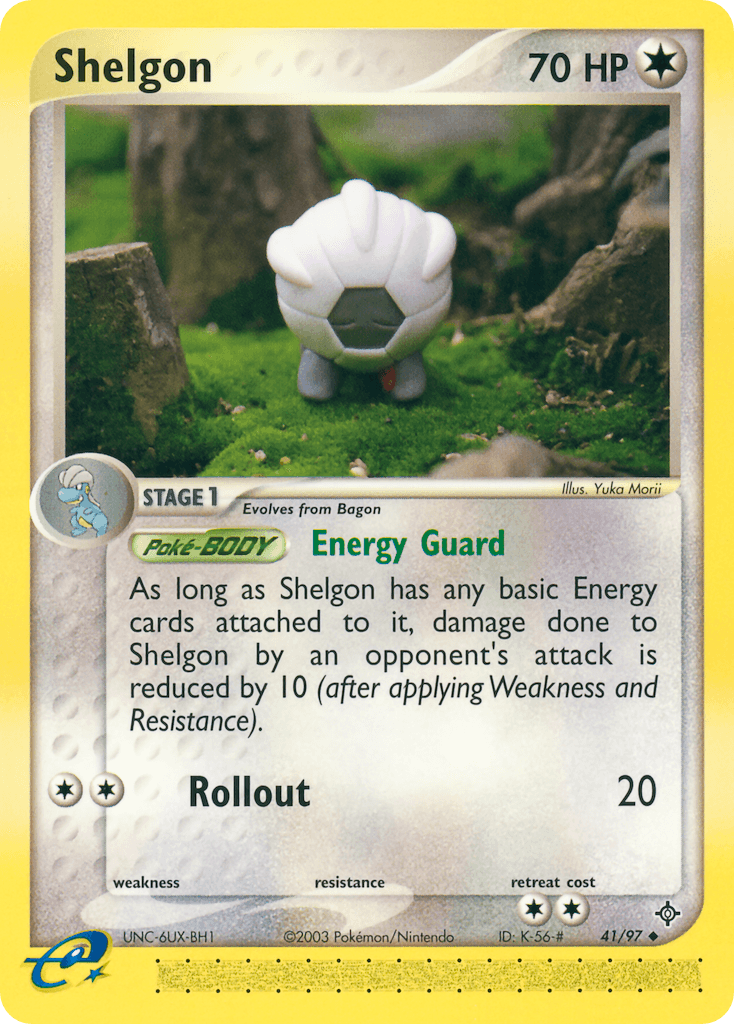 Shelgon Pokémon card