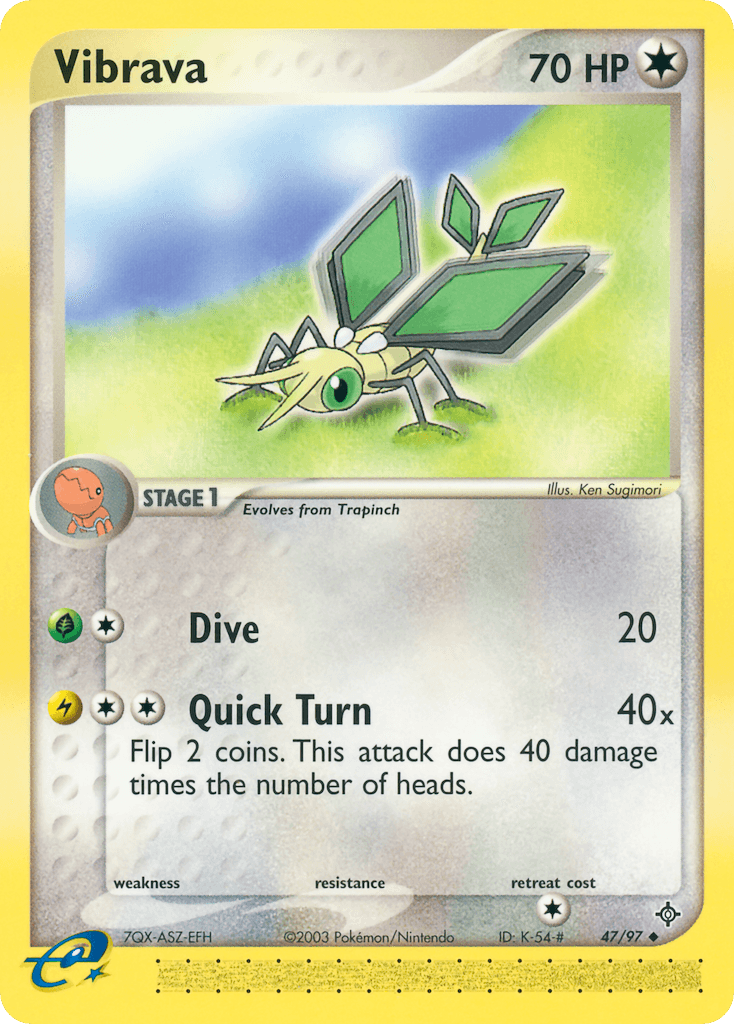 Vibrava Pokémon card