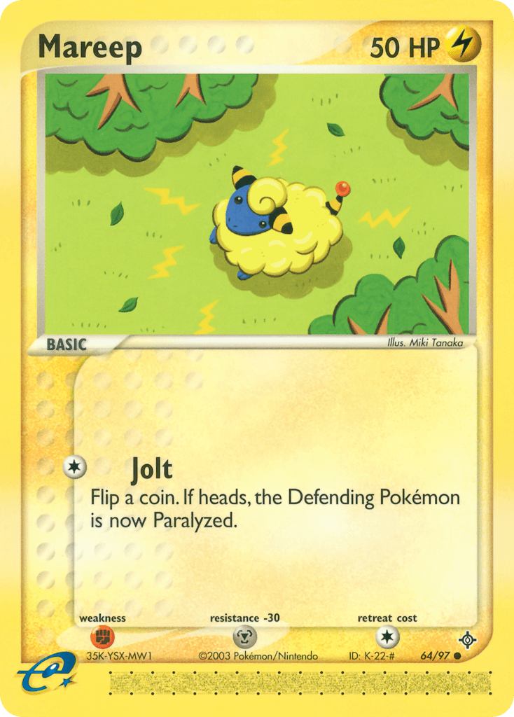 Mareep Pokémon card