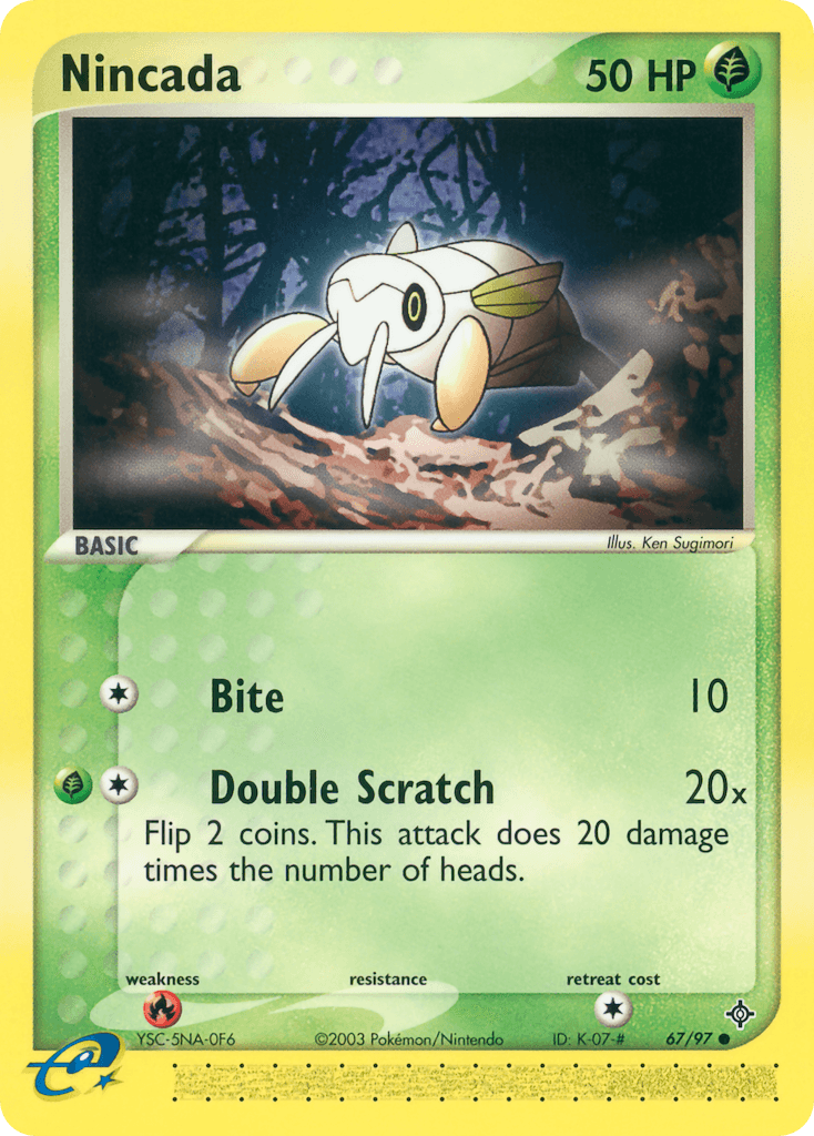 Nincada Pokémon card