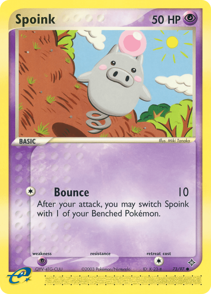 Spoink Pokémon card