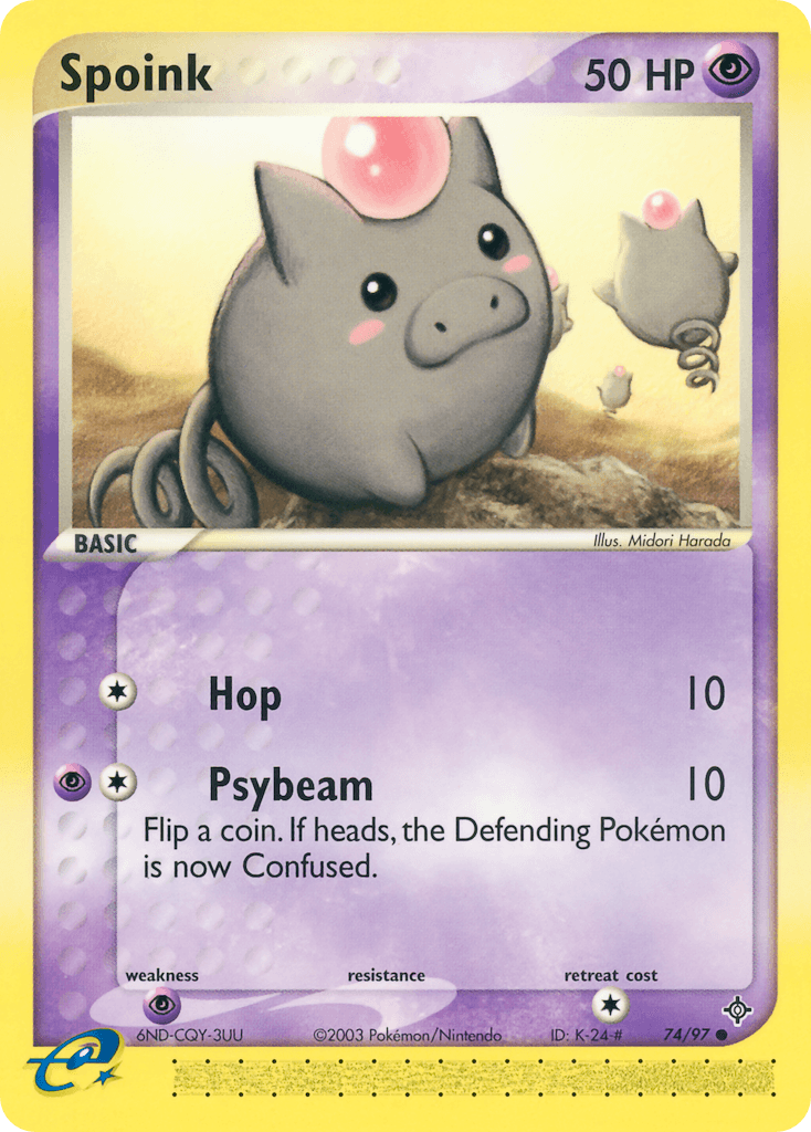 Spoink Pokémon card