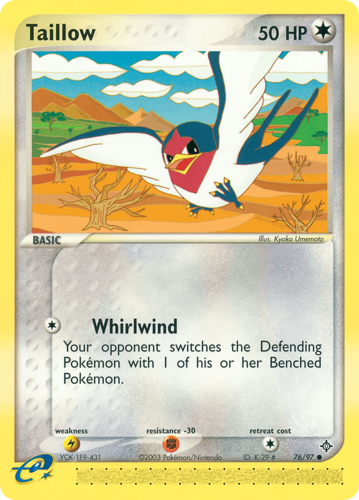 Taillow Pokémon card