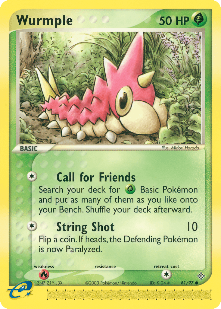 Wurmple Pokémon card