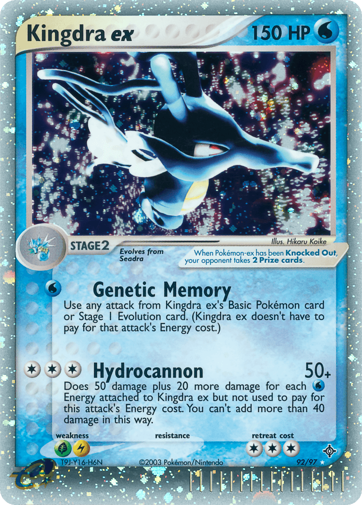 Kingdra ex Pokémon card