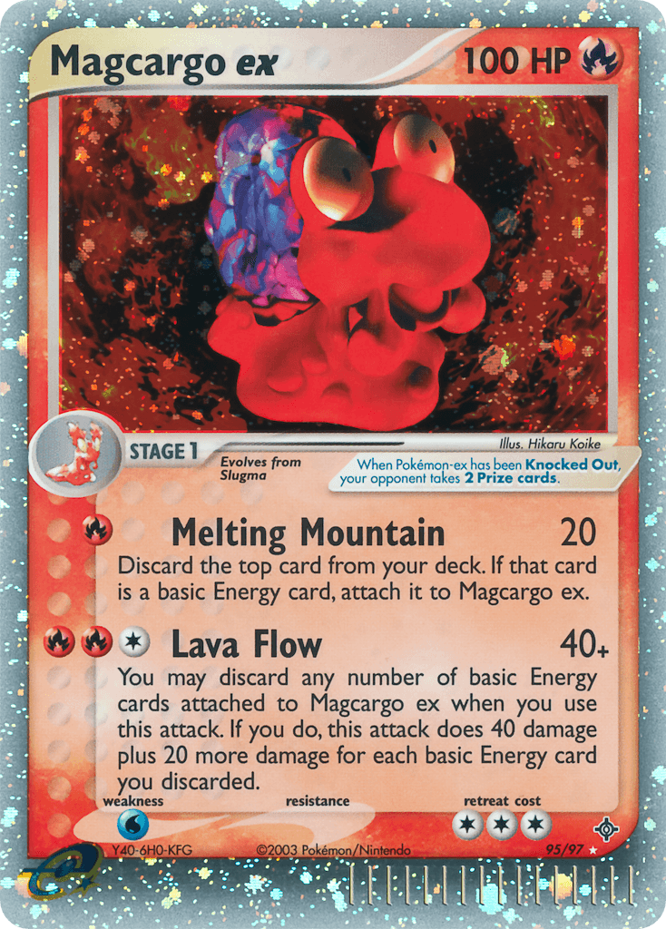 Magcargo ex Pokémon card