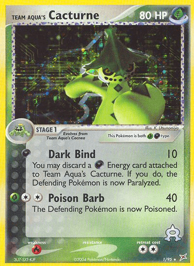 Team Aqua's Cacturne Pokémon card