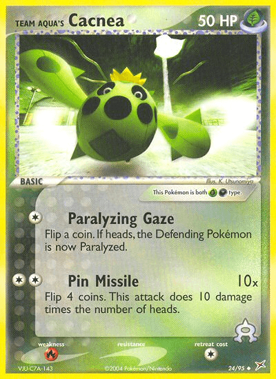 Team Aqua's Cacnea Pokémon card