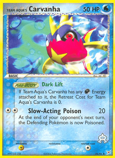 Team Aqua's Carvanha Pokémon card