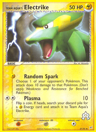 Team Aqua's Electrike Pokémon card