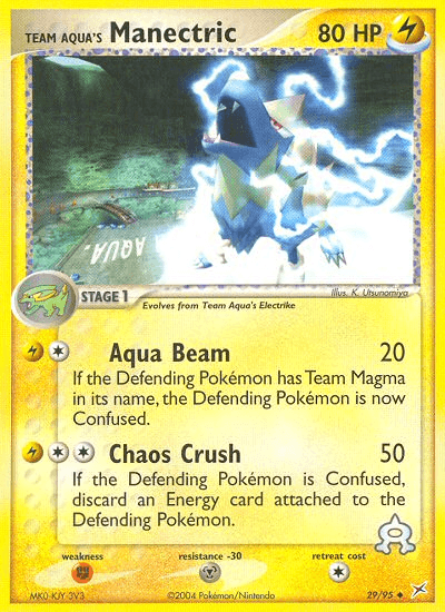 Team Aqua's Manectric Pokémon card