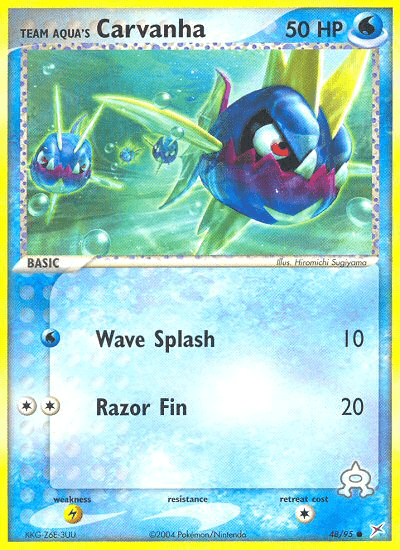 Team Aqua's Carvanha Pokémon card