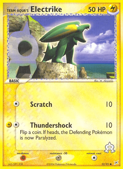 Team Aqua's Electrike Pokémon card