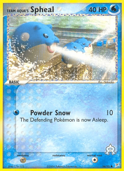 Team Aqua's Spheal Pokémon card