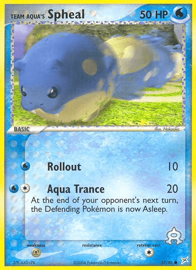 Team Aqua's Spheal Pokémon card
