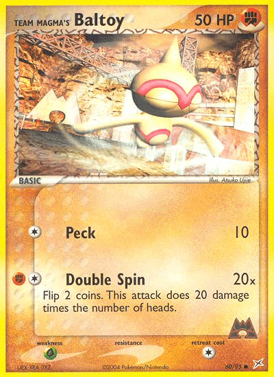 Team Magma's Baltoy Pokémon card