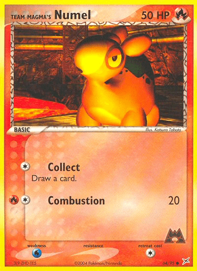Team Magma's Numel Pokémon card
