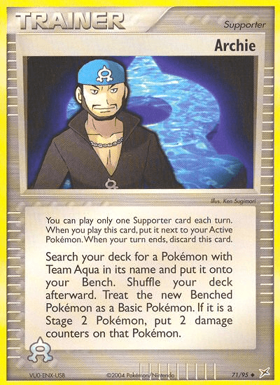 Archie Pokémon card