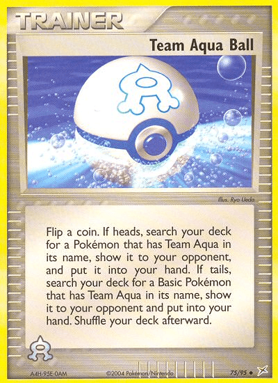 Team Aqua Ball Pokémon card