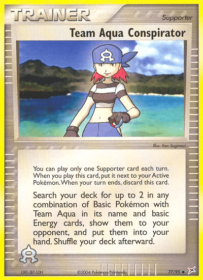 Team Aqua Conspirator Pokémon card