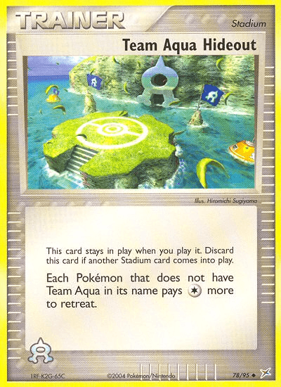 Team Aqua Hideout Pokémon card