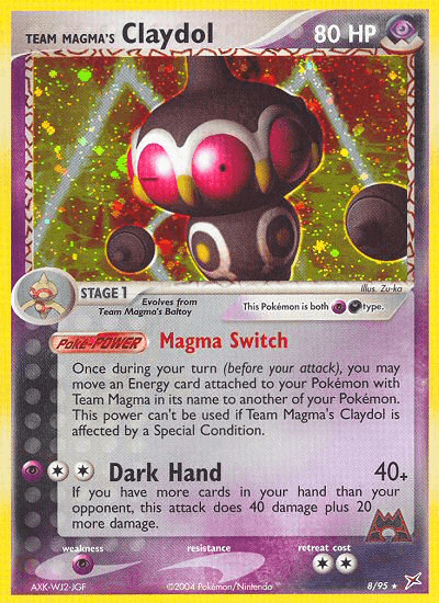 Team Magma's Claydol Pokémon card