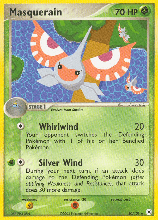 Masquerain Pokémon card