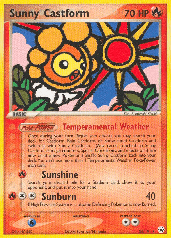 Sunny Castform Pokémon card