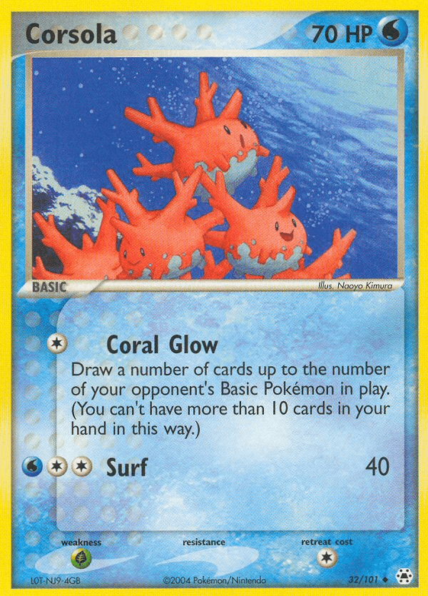 Corsola Pokémon card
